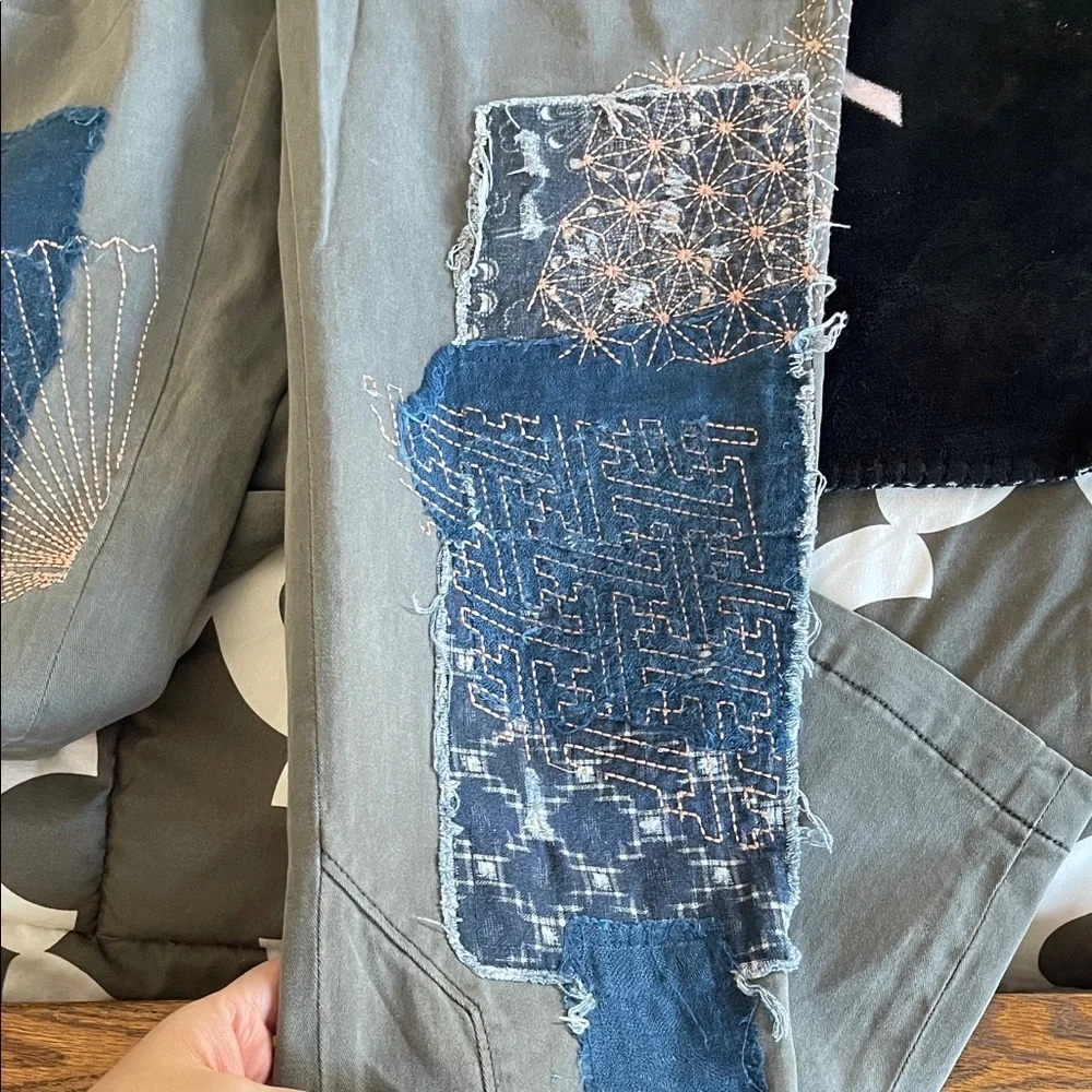 Anthropologie Pilcro Gray Patchwork Pants